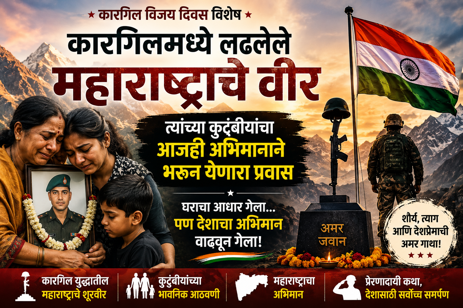 कारगिलमध्ये लढलेले महाराष्ट्राचे वीर: त्यांच्या कुटुंबीयांचा आजही अभिमानाने भरून येणारा प्रवास