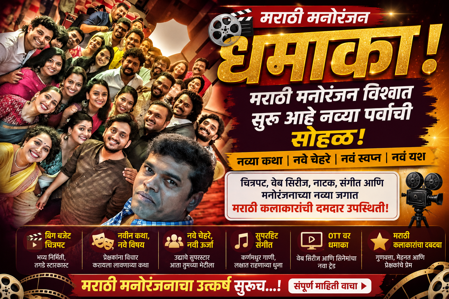 Marathi Entertainment News 2026: मराठी चित्रपटसृष्टीत मोठी चैतन्याची लाट; बिग बजेट चित्रपट, OTT आणि नव्या कलाकारांची धमाकेदार एन्ट्री